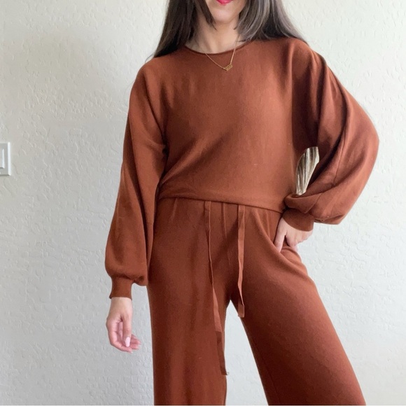 NWT EKOUAER Burnt Orange Matching Set - Picture 1 of 14
